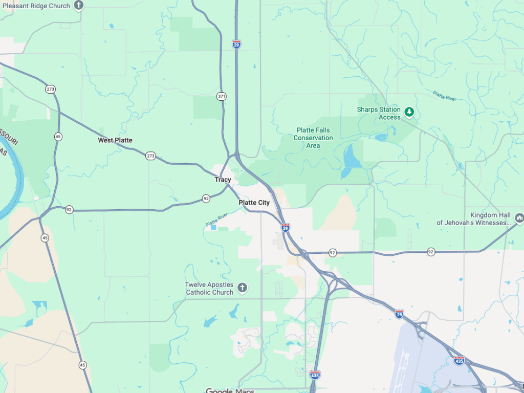 Google Maps of Platte City